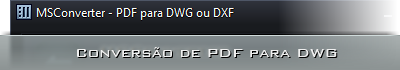 Conversão de PDF para DWG